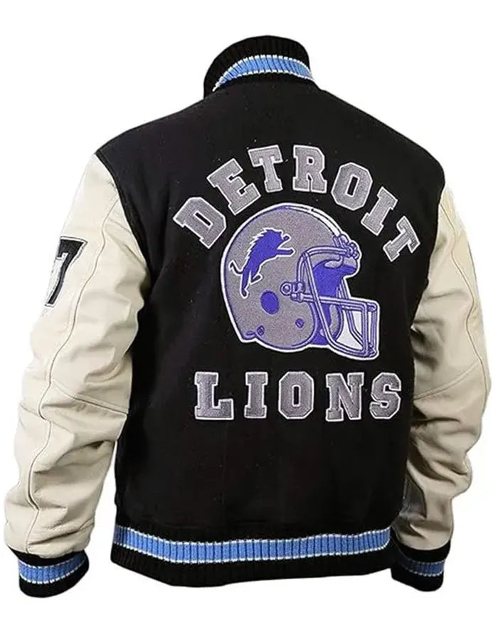 Detroit Lions 67 Black & White Jacket