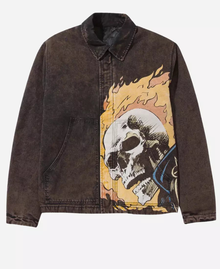 HUF Ghost Rider Brown Jacket