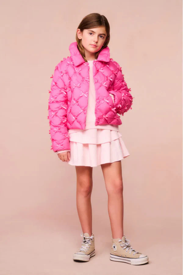 Love Shack Fancy Pink Puffer Jacket
