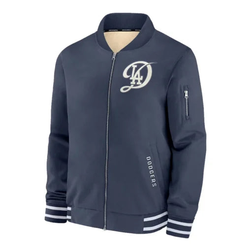 LA Dodgers Black Varsity Wool Jacket