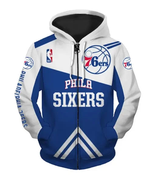Philadelphia 76ers 3D Hoodie Jacket