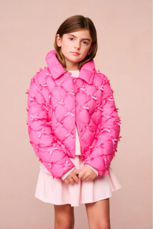 Love Shack Fancy Pink Puffer Jacket